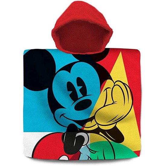 Poncho, telo mare per Bambini 6-8 anni in microfibra - Mickey Mouse