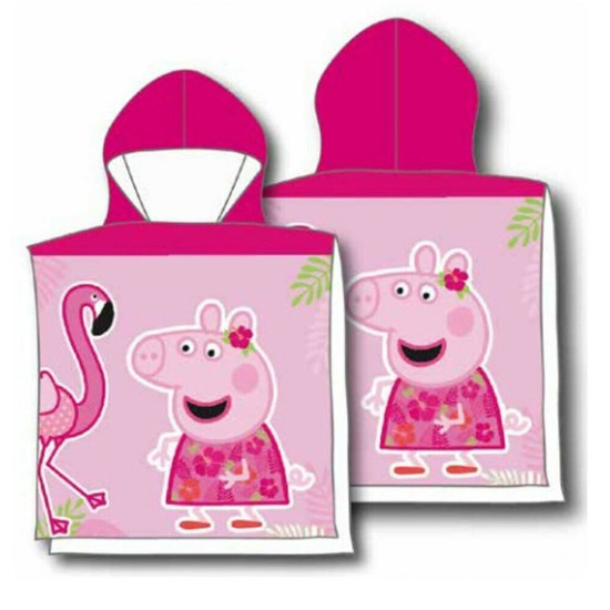 Poncho, telo mare per Bambini 5-7 anni in microfibra - Peppa Pig