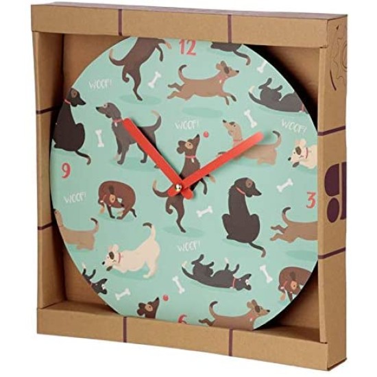 Orologio da parete 30cm - Woof - Cani