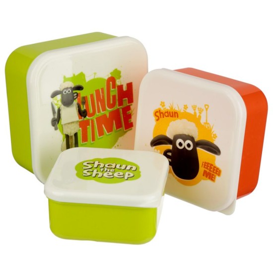 Set 3 Contenitori per Alimenti - Shaun The Sheep, Vita da Pecora