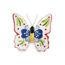 Farfalla in Ceramica da appendere 12x12cm, decorazione da parete
